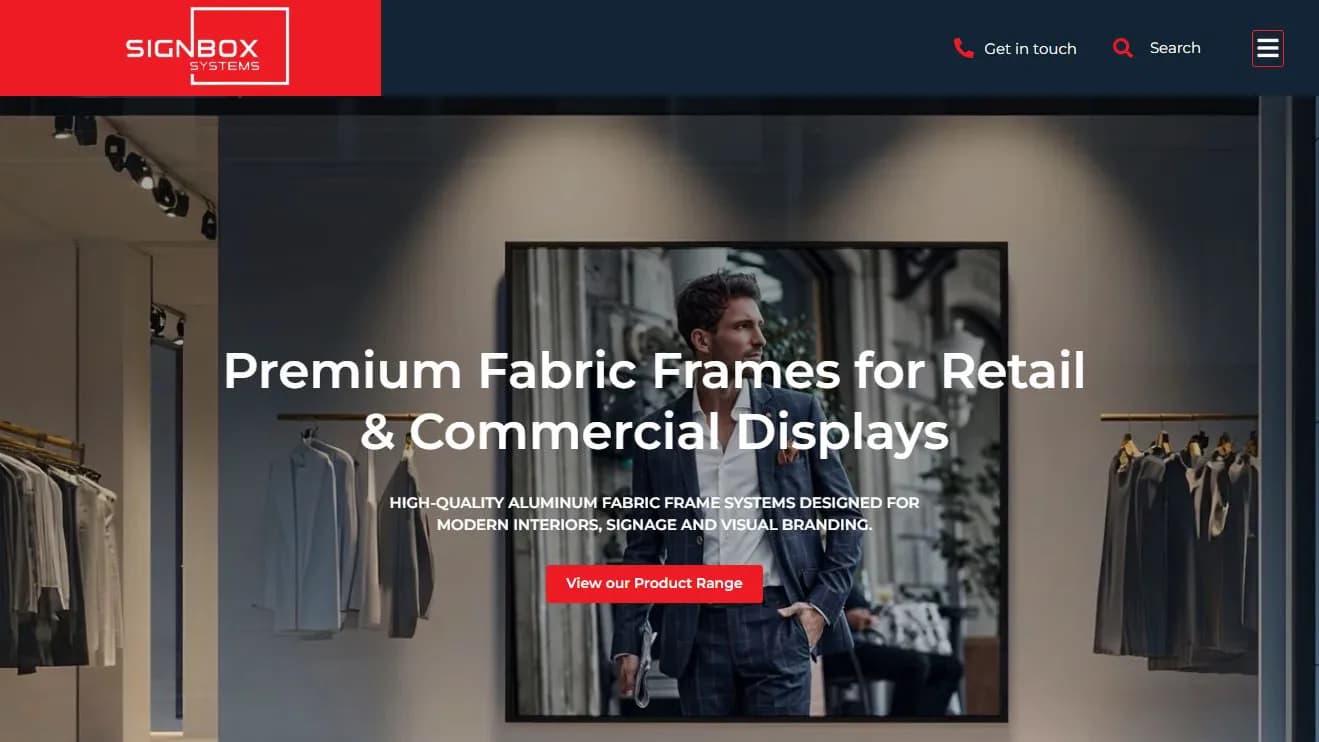 Signbox Systems USA website homepage